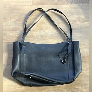 Coach Alana Black Pebbled Leather Tote Bag